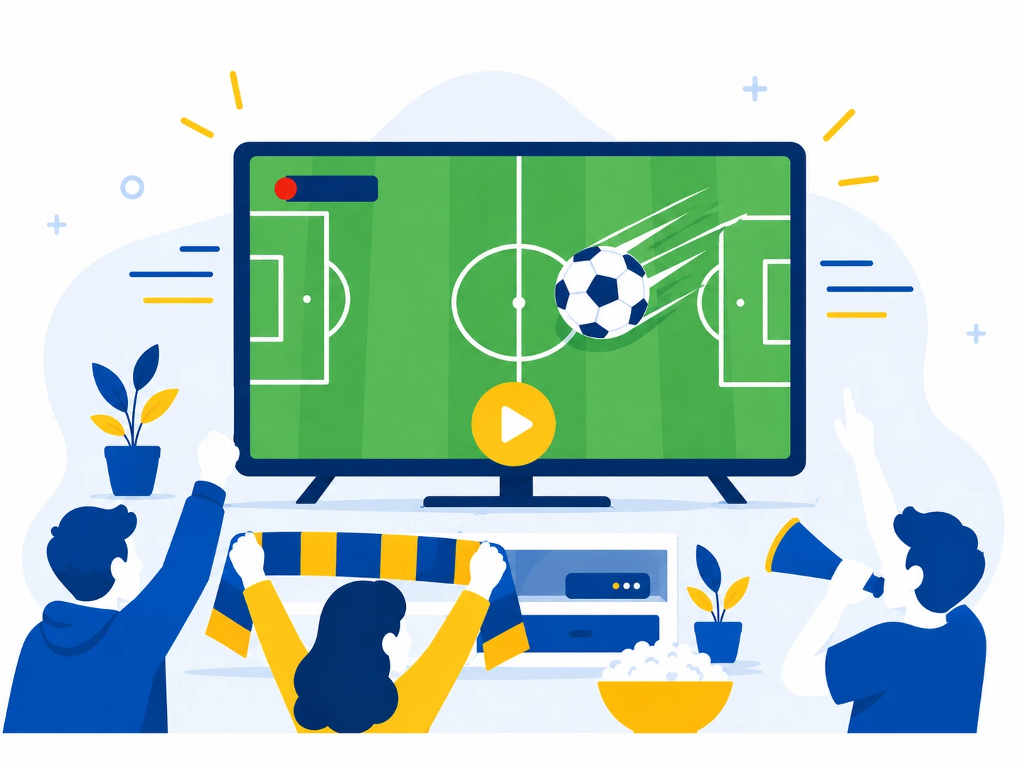 Live-sport i 4K via Viking IPTV på en stor TV-skärm