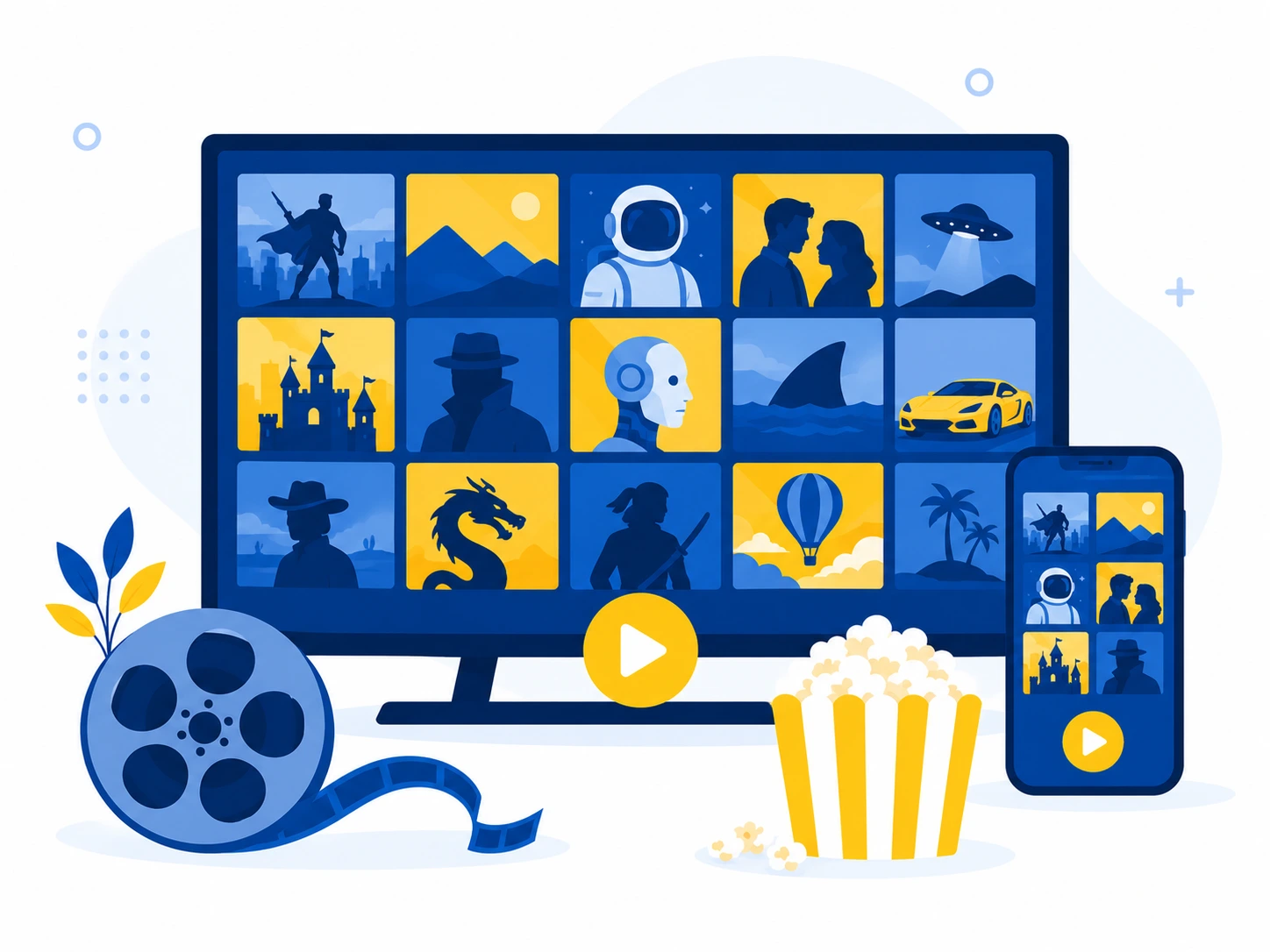 Stort bibliotek med filmer och serier tillgängligt i Viking IPTV