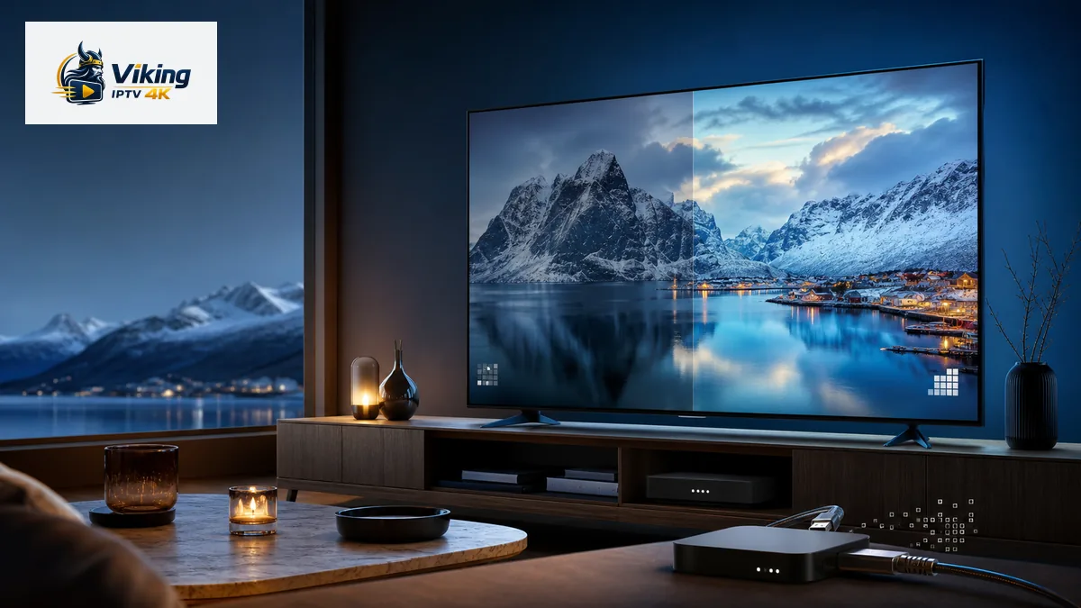 IPTV 4K kvalitet jämförd med 8K på en modern television