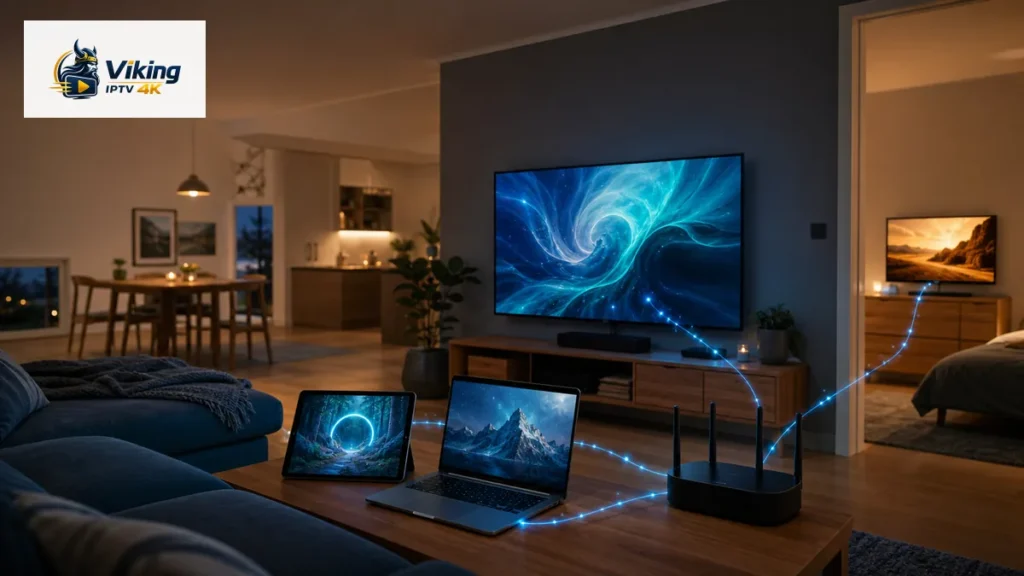 IPTV flera enheter anslutna i ett nordiskt hushåll