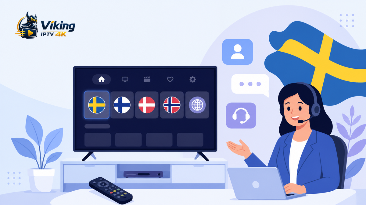 IPTV på svenska med svenskt gränssnitt, språkval och hjälpsam support
