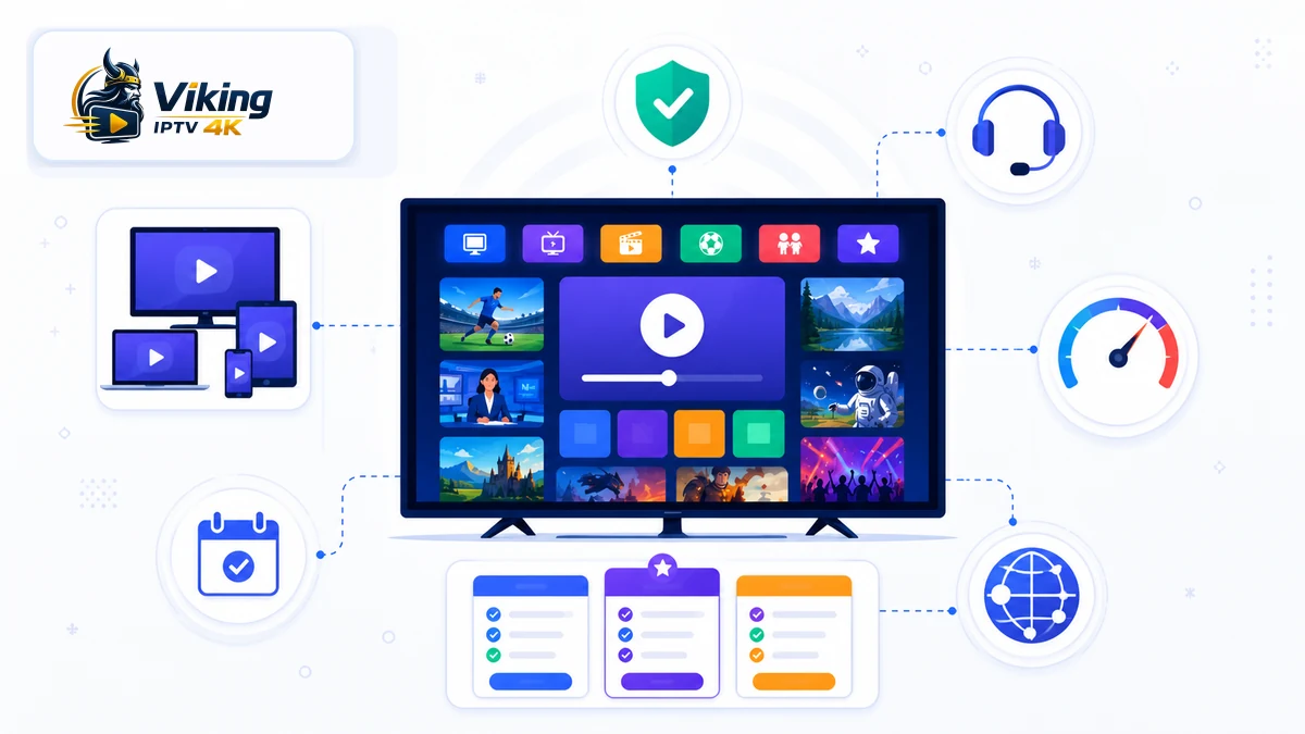 Viking IPTV erbjudande med TV, appar, support, säkerhet och test